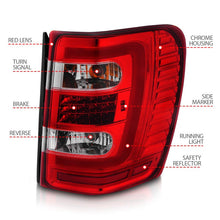 Load image into Gallery viewer, ANZO ANZ311396 ANZO 1999-2004 Jeep Grand Cherokee LED Tail Lights w/ Light Bar Chrome Housing Red/Clear Lens
