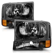 Load image into Gallery viewer, ANZO ANZ111080 ANZO 2000-2004 Ford Excursion Crystal Headlights Black
