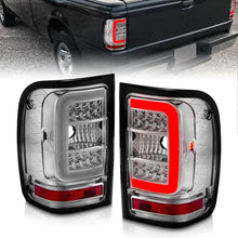 Load image into Gallery viewer, ANZO ANZ311392 ANZO 2001-2011 Ford  Ranger LED Tail Lights w/ Light Bar Chrome Housing Clear Lens
