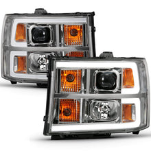 Load image into Gallery viewer, ANZO ANZ111483 ANZO 2007-2013 Gmc Sierra 1500 Projector Headlight Plank Style Chrome w/ Clear Lens Amber
