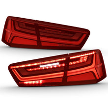 Load image into Gallery viewer, ANZO ANZ321353 ANZO 2012-2018 Audi A6 LED Taillight Black Housing Red/Clear Lens 4 pcs (Sequential Signal)
