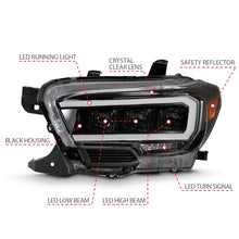 Load image into Gallery viewer, ANZO ANZ111496 ANZO 2016-2018 Toyota Tacoma LED Projector Headlights Plank Style Black w/ Amber

