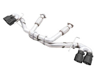 AWE Tuning AWE3020-43086 AWE Tuning 2020 Chevrolet Corvette (C8) Track Edition Exhaust - Quad Diamond Black Tips