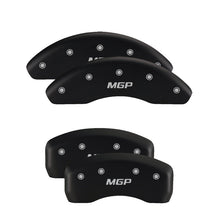 Load image into Gallery viewer, MGP Front set 2 Caliper Covers Engraved Front Silverado Red finish silver ch Caliper Covers MGP
