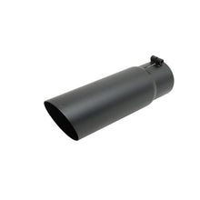 Load image into Gallery viewer, Gibson Round Single Wall Angle-Cut Tip - 4in OD/3.5in Inlet/12in Length - Black Ceramic Tips Gibson
