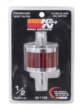 Load image into Gallery viewer, K&amp;N Steel Base Crankcase Vent Filter 0.5in Vent OD x 2in OD x 1.5in Height Air Filters - Universal Fit K&amp;N Engineering   
