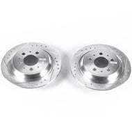 Power Stop 99-00 Volvo S70 Rear Evolution Drilled & Slotted Rotors - Pair Brake Rotors - Slot & Drilled PowerStop