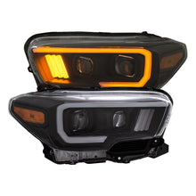 Load image into Gallery viewer, ANZO 2016-2017 Toyota Tacoma Projector Headlights w/ Plank Style Switchback Black w/ Amber Headlights ANZO
