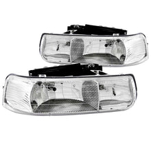 Load image into Gallery viewer, ANZO 1999-2002 Chevrolet Silverado 1500 Crystal Headlights Chrome Headlights ANZO
