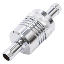 Load image into Gallery viewer, Edelbrock Fuel Filter Aluminum 3In X 01/ 1/8In 3/8In Inlet/Outlet Chrome Fuel Filters Edelbrock
