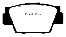 Load image into Gallery viewer, EBC 91-96 Acura NSX 3.0 Yellowstuff Rear Brake Pads Brake Pads - Performance EBC   
