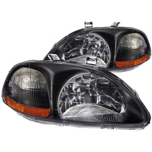 Load image into Gallery viewer, ANZO 1996-1998 Honda Civic Crystal Headlights Black Headlights ANZO
