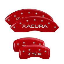 Load image into Gallery viewer, MGP 4 Caliper Covers Engraved Front Acura Engraved Rear TSX Red finish silver ch Caliper Covers MGP
