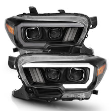 Load image into Gallery viewer, ANZO 2016-2017 Toyota Tacoma Projector Headlights w/ Plank Style Switchback Black w/ Amber Headlights ANZO
