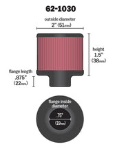 Load image into Gallery viewer, K&amp;N Steel Base Crankcase Vent Filter .75in Vent OD x 2in OD x 1.5in Height Air Filters - Universal Fit K&amp;N Engineering   
