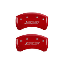Load image into Gallery viewer, MGP 4 Caliper Covers Engraved Front &amp; Rear Gen 5/SS Red finish silver ch Caliper Covers MGP
