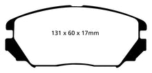Load image into Gallery viewer, EBC 08-09 Hyundai Azera 3.3 Redstuff Front Brake Pads Brake Pads - Performance EBC   
