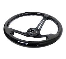 Load image into Gallery viewer, NRG Reinforced Steering Wheel (350mm / 3in. Deep) Blk Wood w/Blk Matte Spoke/Black Center Mark Steering Wheels NRG
