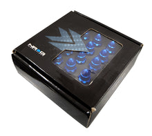 Load image into Gallery viewer, NRG 500 Series M12 X 1.5 Bullet Shape Steel Lug Nut Set - 21 Pc w/Lock Key - Blue Lug Nuts NRG
