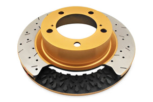 DBA 03-06 Subaru Legacy GT Wagon Front Drilled & Slotted 5000 Series 2 Piece Rotor w/ Gold Hat Brake Rotors - 2 Piece DBA   
