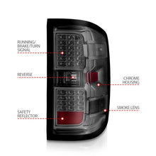 Load image into Gallery viewer, ANZO 15-19 Chevy Silverado 2500HD/3500HD (Factory Halogen Only) LED Tail Lights Smoke w/Clear Lens Tail Lights ANZO
