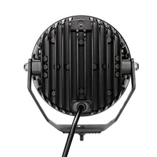 Load image into Gallery viewer, Go Rhino Xplor Blackout Series Round LED Spot Light Beam w/DRL (Surface/Thread Stud Mnt) 7in. - Blk Light Bars &amp; Cubes Go Rhino   
