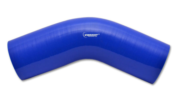 Vibrant 45 Degree Silicone Elbow 5.00in ID x 4.00in Leg Length - Blue Silicone Couplers & Hoses Vibrant   