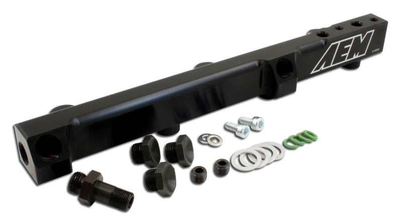 AEM 90-93 Accord DX/LX/SE/EX & 92-01 Prelude S/Si/Si VTEC Black Fuel Rail Fuel Rails AEM