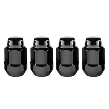 Load image into Gallery viewer, McGard Hex Lug Nut (Cone Seat Bulge Style) 1/2-20 / 3/4 Hex / 1.45in. Length (4-pack) - Black Lug Nuts McGard
