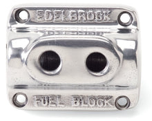 Load image into Gallery viewer, Edelbrock Polished Fuel Block Dual Carb Carburetors Edelbrock
