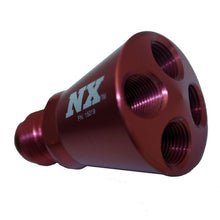 Load image into Gallery viewer, Nitrous Express 4 Port Showerhead Distribution Block w/6AN Inlet - Red Distribution Blocks Nitrous Express
