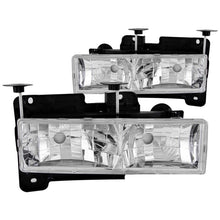 Load image into Gallery viewer, ANZO 1988-1998 Chevrolet C1500 Crystal Headlights Chrome w/o Bulbs Headlights ANZO
