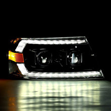 Load image into Gallery viewer, AlphaRex 04-08 Ford F150 PRO-Series Projector Headlights Chrome w/ Sequential Signal and DRL Headlights AlphaRex

