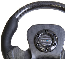 Load image into Gallery viewer, NRG Carbon Fiber Steering Wheel (320mm) CF Center Plate &amp; Two-Tone Carbon w/Leather Trim Handles Steering Wheels NRG

