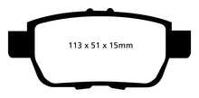 Load image into Gallery viewer, EBC 09-14 Acura TL 3.5 Yellowstuff Rear Brake Pads Brake Pads - Performance EBC   
