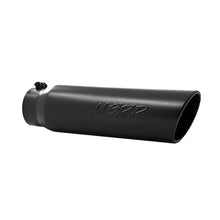 Load image into Gallery viewer, MBRP Universal 5in OD Angled Rolled End 4in Inlet 18in Lgth Black Finish Exhaust Tip Tips MBRP   
