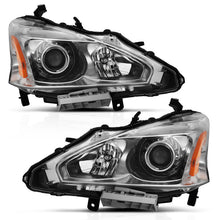 Load image into Gallery viewer, ANZO 2013-2015 Nissan Altima Projector Headlight Chrome Amber Headlights ANZO

