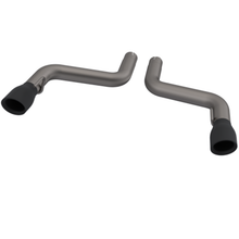 Load image into Gallery viewer, QTP 16-18 Chevrolet Camaro SS 6.2L 304SS Eliminator Muffler Delete Axle Back Exhaust w/4.5in Blk Tip Axle Back QTP
