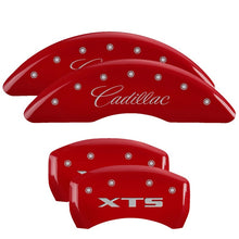 Load image into Gallery viewer, MGP 4 Caliper Covers Engraved Front &amp; Rear GMC Red finish silver ch Caliper Covers MGP
