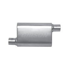 Load image into Gallery viewer, Gibson MWA Superflow Offset/Offset Oval Muffler - 4x9x14in/2.5in Inlet/2.5in Outlet - Stainless Muffler Gibson
