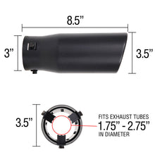 Load image into Gallery viewer, Spectre Exhaust Tip 3-1/2in. OD / Slant - Black Tips Spectre
