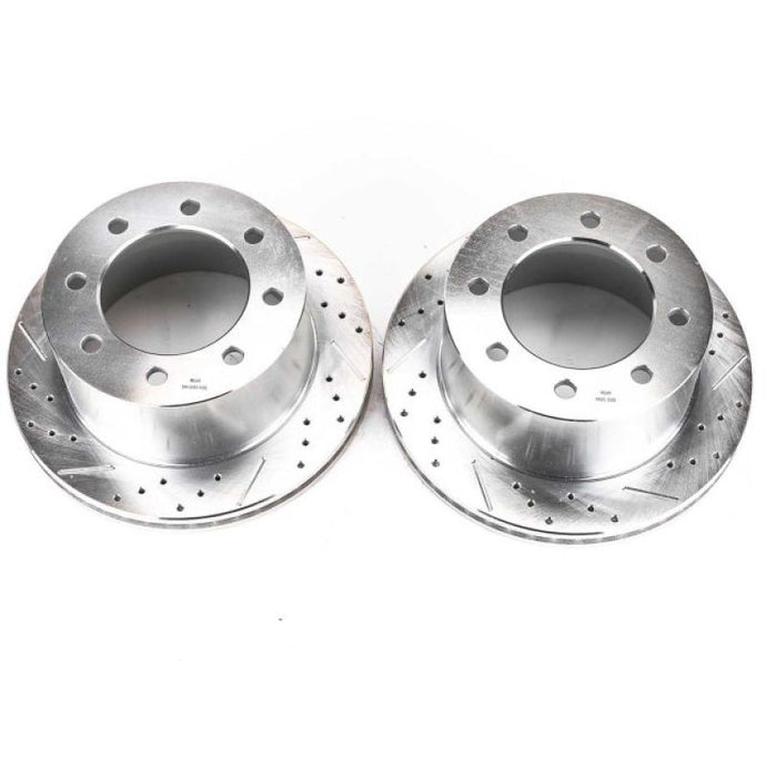 Power Stop 03-08 Chevrolet Express 3500 Rear Evolution Drilled & Slotted Rotors - Pair Brake Rotors - Slot & Drilled PowerStop