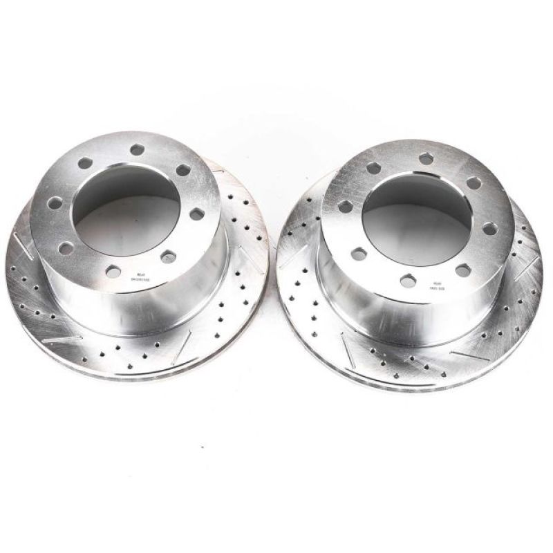Power Stop 03-08 Chevrolet Express 3500 Rear Evolution Drilled & Slotted Rotors - Pair Brake Rotors - Slot & Drilled PowerStop
