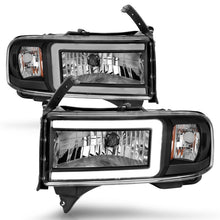 Load image into Gallery viewer, ANZO 94-02 Dodge RAM Crystal Headlight - w/ Light Bar Black Housing Headlights ANZO
