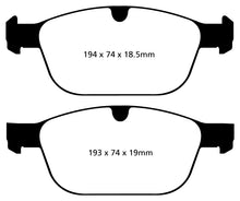 Load image into Gallery viewer, EBC 08+ Volvo XC60 3.0 Turbo Yellowstuff Front Brake Pads Brake Pads - Performance EBC   
