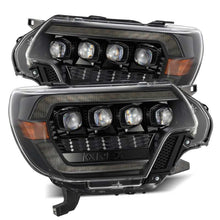 Load image into Gallery viewer, AlphaRex 12-15 Toyota Tacoma NOVA LED Proj Headlights Plank Alpha Blk w/Activ Light/Seq Signal/DRL Headlights AlphaRex
