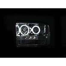 Load image into Gallery viewer, ANZO 2005-2007 Ford Excursion Projector Headlights w/ Halo Chrome w/ LED Strip (CCFL) 1pc Headlights ANZO
