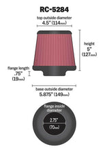 Load image into Gallery viewer, K&amp;N Universal Clamp-On Air Filter 2-3/4in FLG / 5-7/8in B / 4-1/2in T / 5in H Air Filters - Universal Fit K&amp;N Engineering   
