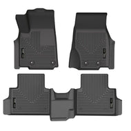 Husky Liners 21-23 Jeep Grand Cherokee L (w/2nd Rw Bnch) WeatherBeater FR+2nd Seat Floor Liner - Blk Floor Mats - Rubber Husky Liners