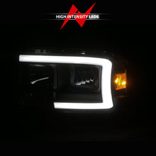 Load image into Gallery viewer, ANZO 97-04 Dodge Dakota/Durango Crystal headlight Set w/ Light Bar Black Housing Headlights ANZO
